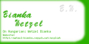 bianka wetzel business card